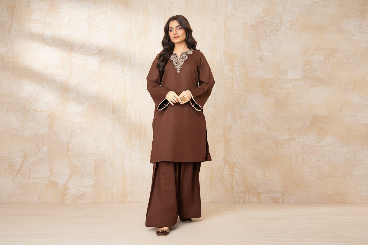 Rustwood  farshi shalwar 3ps    vol   #20