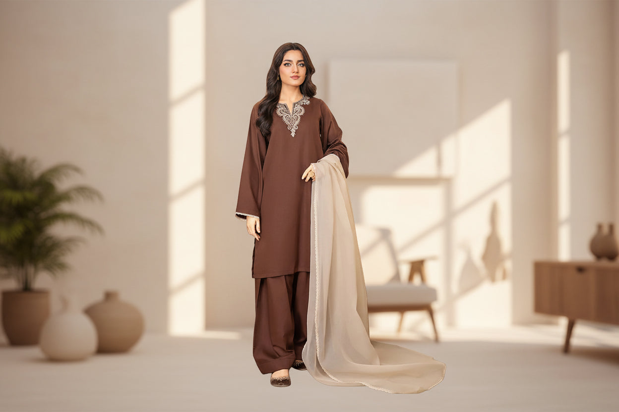 Rustwood  farshi shalwar 3ps    vol   #20