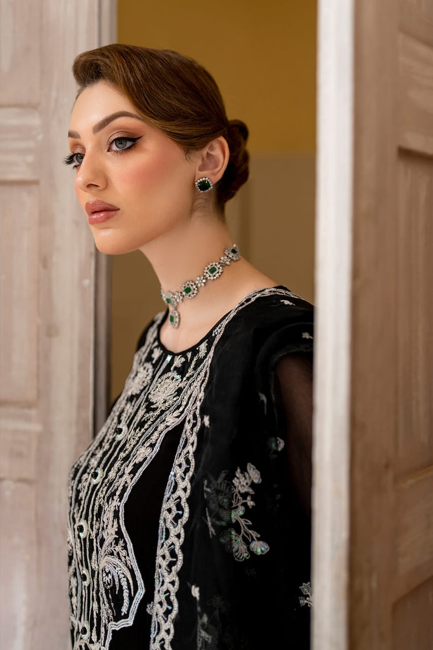 Midnight Elegance – 3PC Premium Chiffon