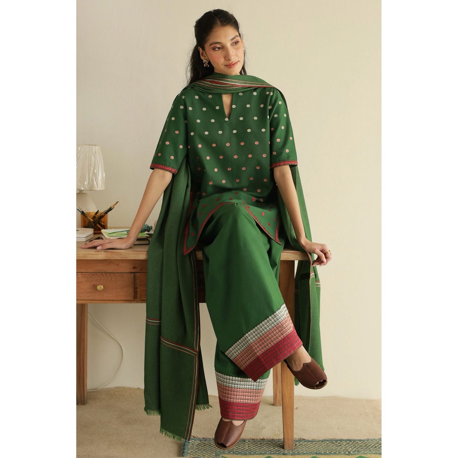 Noor-E-Sabz Farshi Shalwar 3PC