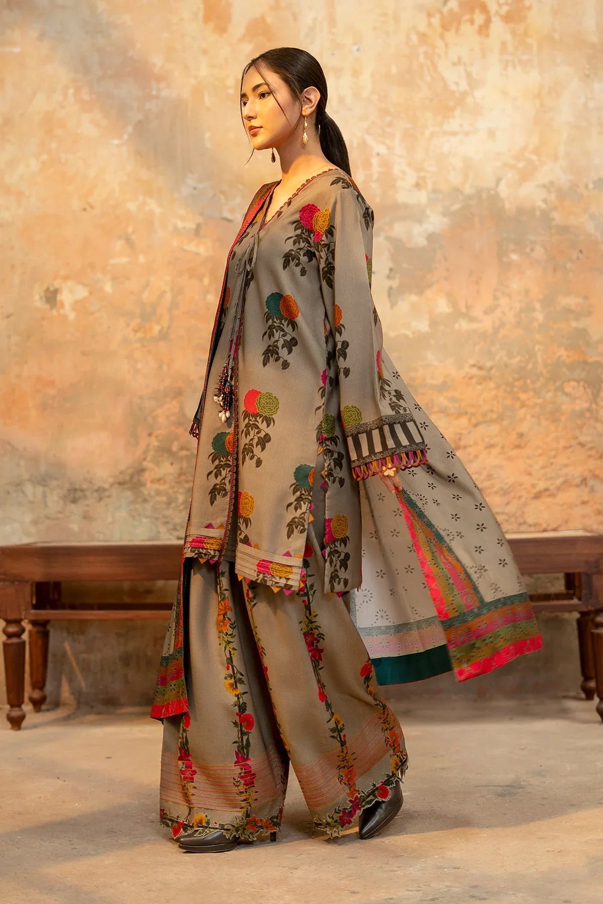 uzwa Printed Stitched 3PCS  vol  #6