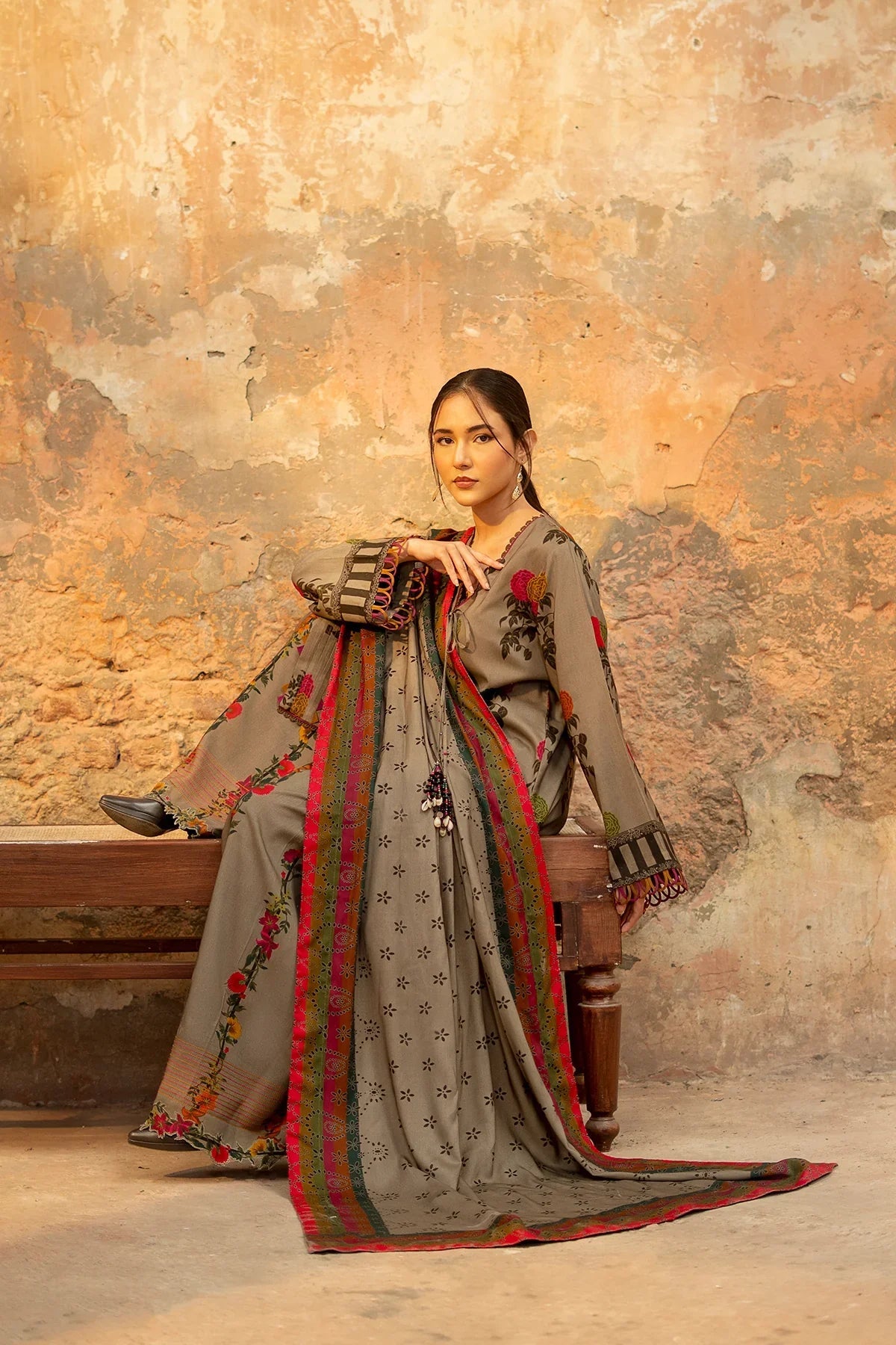 uzwa Printed Stitched 3PCS  vol  #6